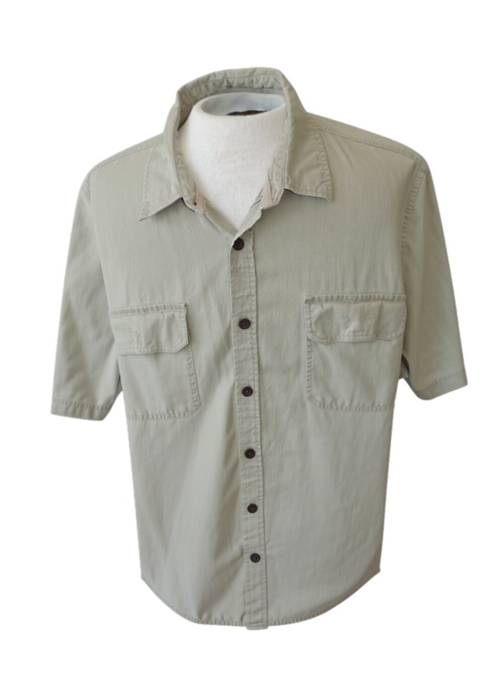 Northwest Territory Short Sleeve Button Front Shirt in Light Khaki